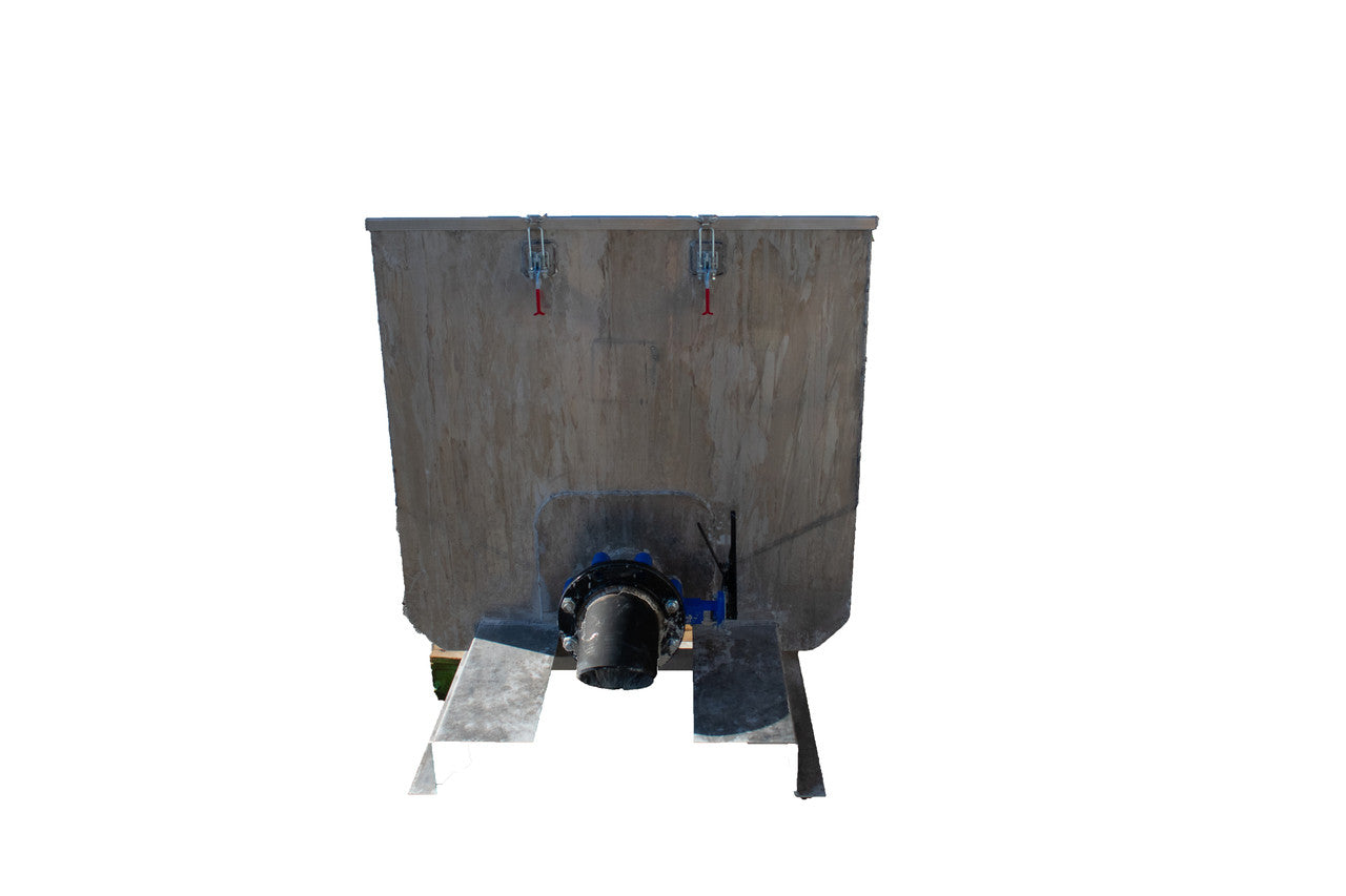 Slurry Containment Vault Pro - Professional-grade with 6" lever valve and forklift access.